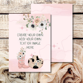 Tomt Lägg till din egen gör-det-själv-västerländsk Inbjudningar