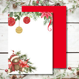 Tomt Lägg till din egen vinter jul röd poinsettia Inbjudningar