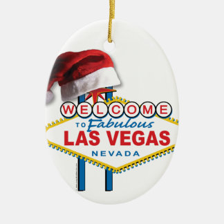 Tomt Las Vegas-tecken Julgransprydnad Keramik
