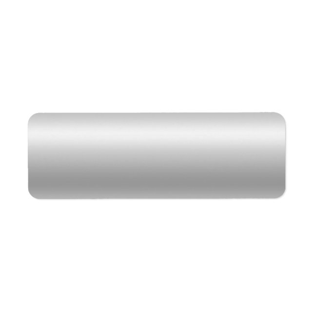 Tomt Ljust Silver Grå Ombre Folie Returadress Etikett (Framsidan)