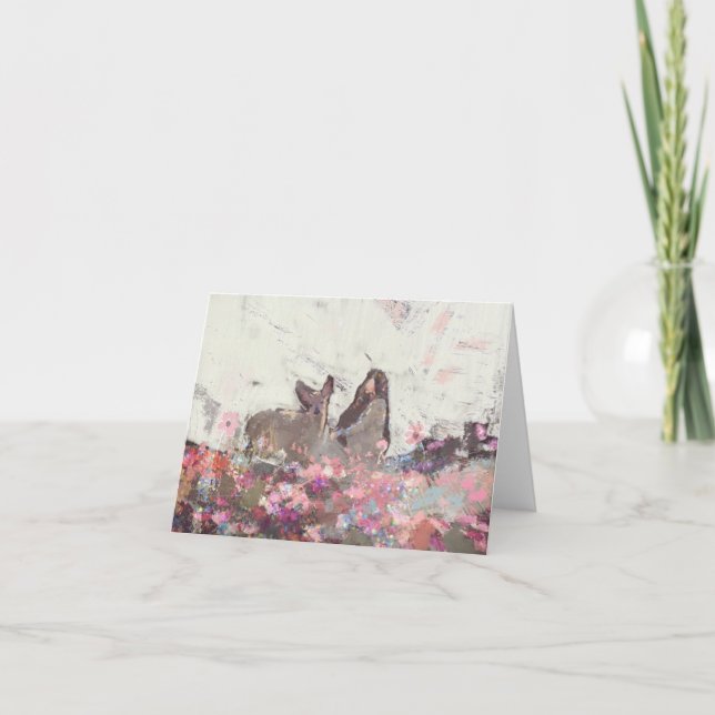 Tomt mappat kort: tidigt inläst tack kort (Framsida)