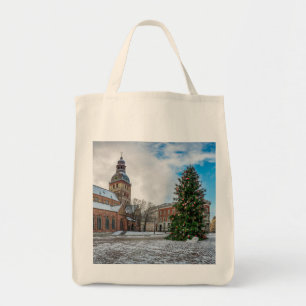 Tomt med Julgran i Riga Tygkasse