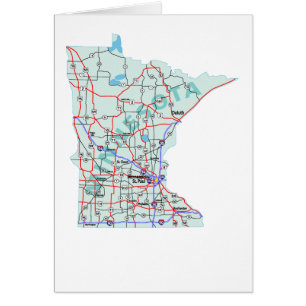 Tomt Minnesota Karta-kort Hälsningskort