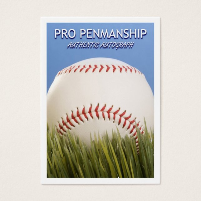 Tomt Namnteckning kort för basebollautografer! (Framsidan)