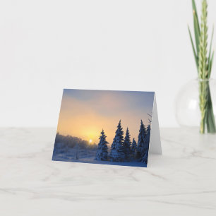 tomt notecard för vinterscen tack kort