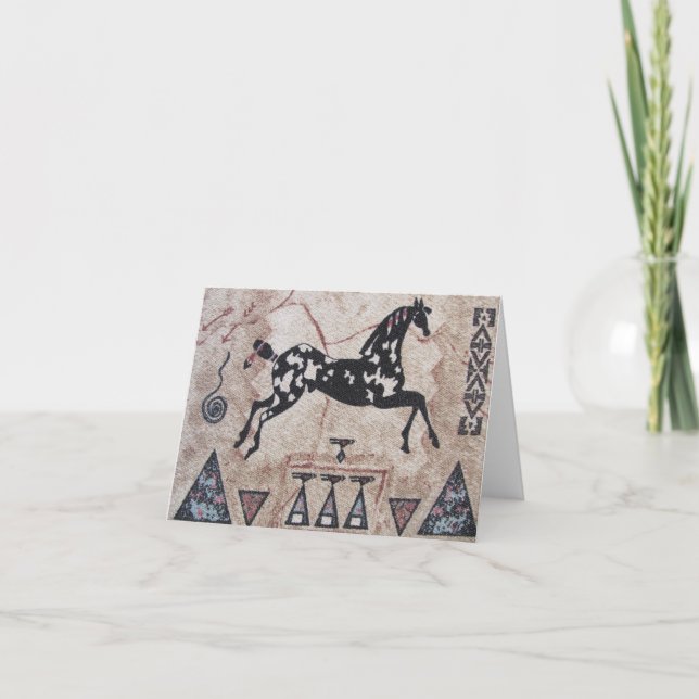 Tomt notera kortet--Indiankonst Kort (Framsida)