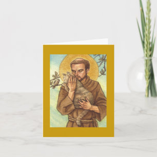 tomt notera kortet St Francis & katten Kort