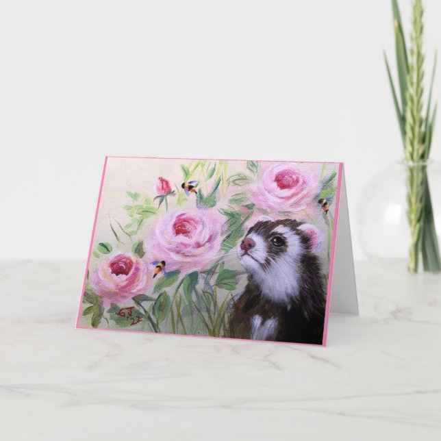 Tomt- och blomsterblankgratulationskort tack kort (Framsida)