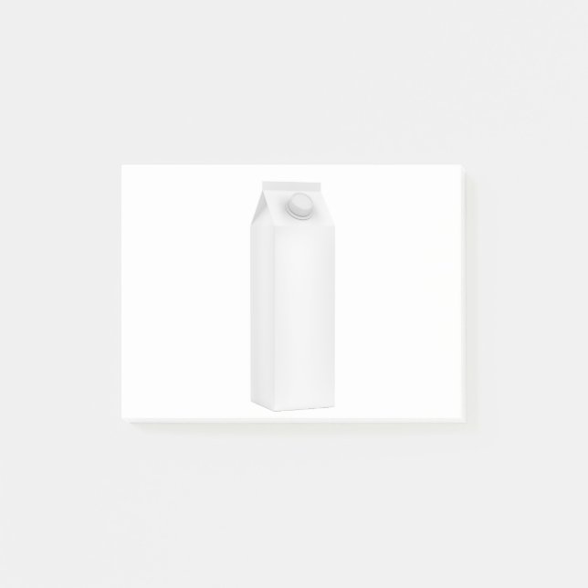 Tomt paketera för mjölk post-it block (Framsida)