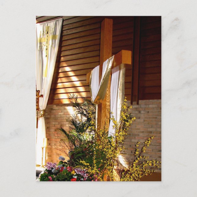 Tomt Påsk Kor om Jesus återresa Helg Vykort (Framsida)