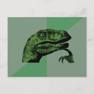Tomt Philosoraptor-vykort Vykort