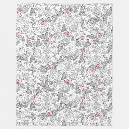 Tomt plockning av enkel linjedesign fleecefilt