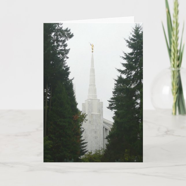 Tomt PORTLAND OREGON TEMPEL - notera kortet Kort (Framsida)