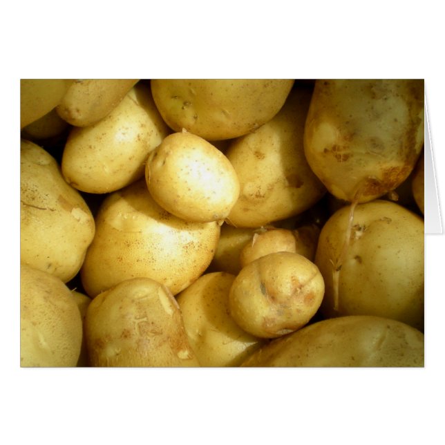 Tomt potatiskort hälsningskort (Framsidan Horizontal)