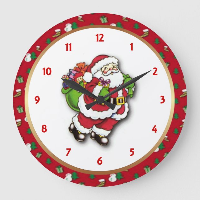 Tomt-radväggsklocka Stor Klocka (Framsida)