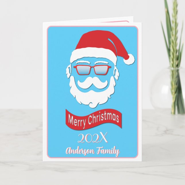 Tomt roligt Hipster stil julkort Tack Kort (Framsida)