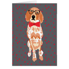 Tomt rött fästingCoonhoundkort Hälsningskort