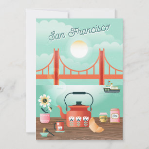 Tomt San Francisco-kort Julkort