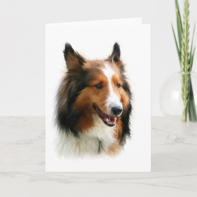 Tomt Sheltie hälsningkort Kort (Framsida)