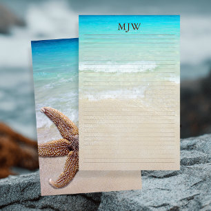 Tomt skrivpapper i oceanens bakgrund brevpapper