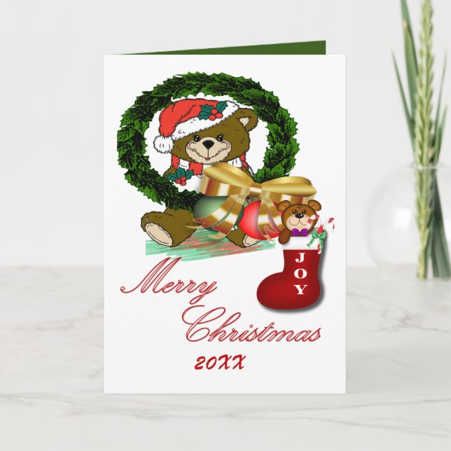 Tomt Sock julklapp Helgkort (Framsida)