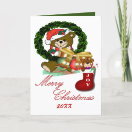 Tomt Sock julklapp Helgkort