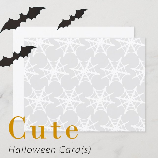 Tomt Spindelnät Skriv ut Halloween-kort Kort (Skapare uppladdad)