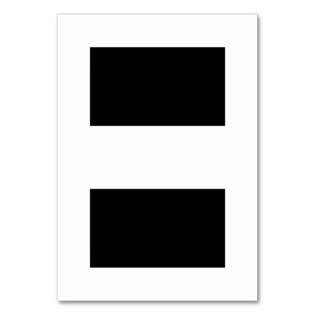 Tomt, svart och vitt, tonat Namn-monteringskort Bordsnummer (Framsidan)