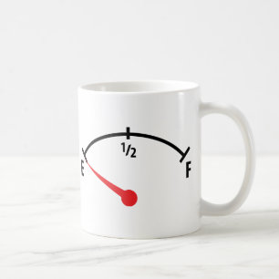 tomt tanka bilen för tankindikatormätinstrumente kaffemugg