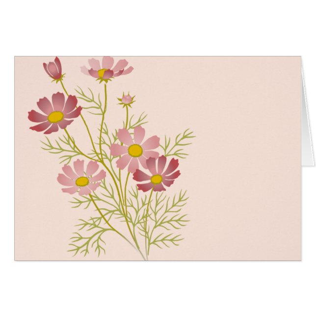 Tomt Tillfällen för Blommigt Hälsningskort (Framsidan Horizontal)