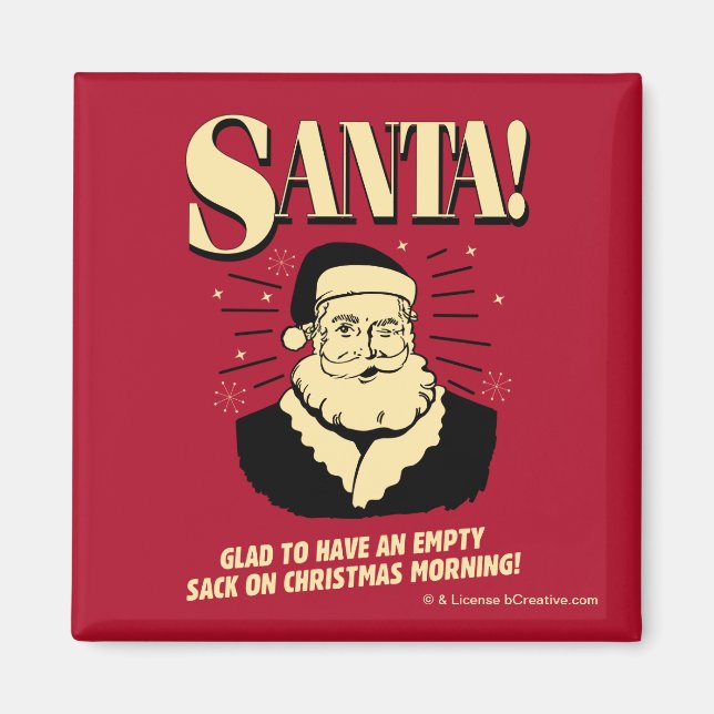 Tomt: Tomt Sack på julafton Magnet (Framsidan)