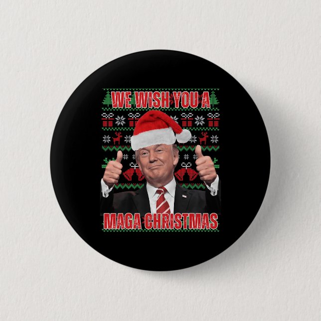 Tomt Trump Jul Humor Funny Trump Julafton 2 Knapp (Framsida)