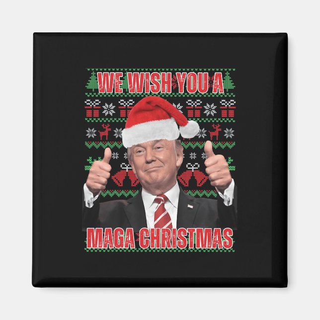 Tomt Trump Jul Humor Funny Trump Julafton 2 Magnet (Framsidan)