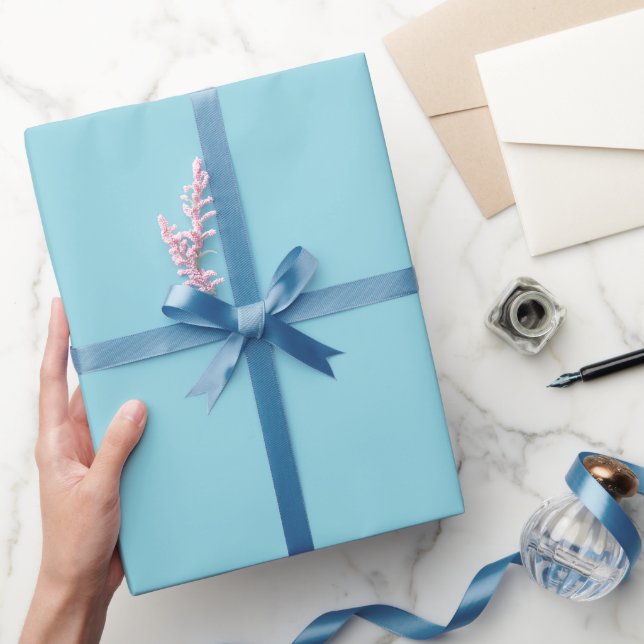 tomt turkos blad med en böjd rygg presentpapper (Gifting)