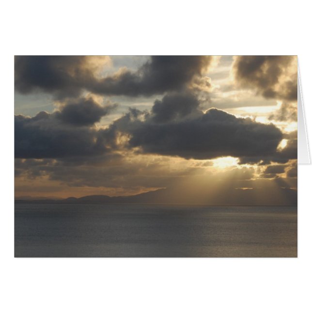 Tomt - Vibrant solnedgång Hälsningskort (Framsidan Horizontal)