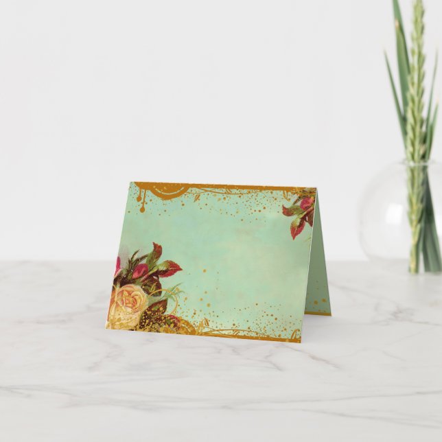 Tomt viktoriskt Ro-anteckningskort Kort (Framsida)