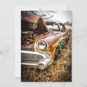 Tomt Vintage autotackkort Tack Kort