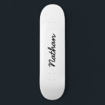 Tomt vitt old school skateboard bräda 18 cm<br><div class="desc">Tom vit skateboard.Anpassa och anpassa med egen text,  bild eller design.</div>