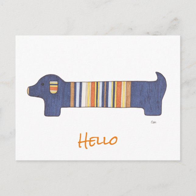 Tomt vykort - Dachshund #1 (Framsida)