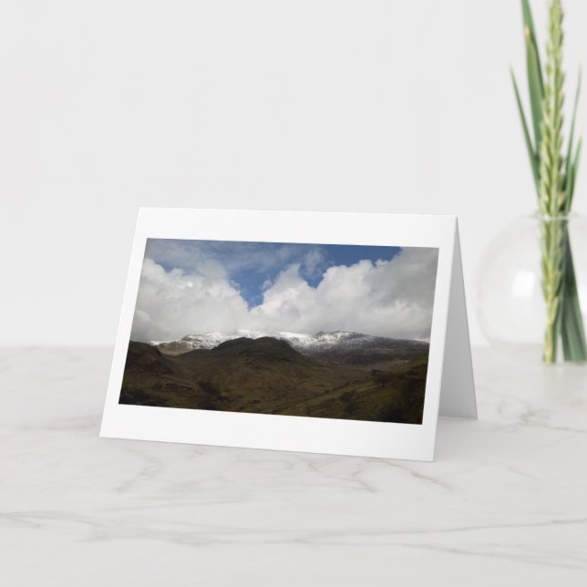 Tomt walesiskt bergskort tack kort (Framsida)