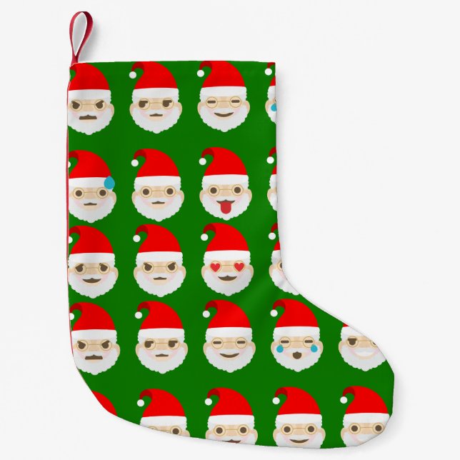 Tomta emoji emoticons-lagring liten julstrumpa (Framsidan)