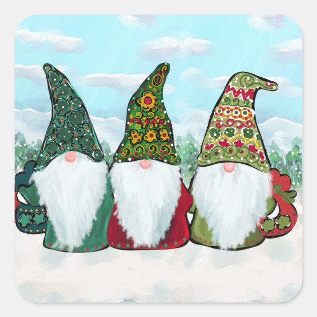 TOMTAR FYRKANTIGT KLISTERMÄRKE (Framsida)