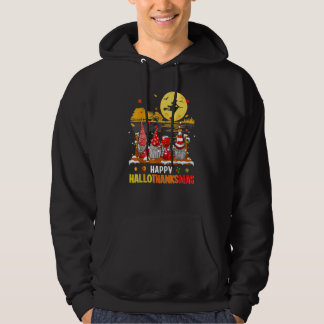 Tomtar Glad Hallothanksmas Halloween Tacksgiving Hoodie