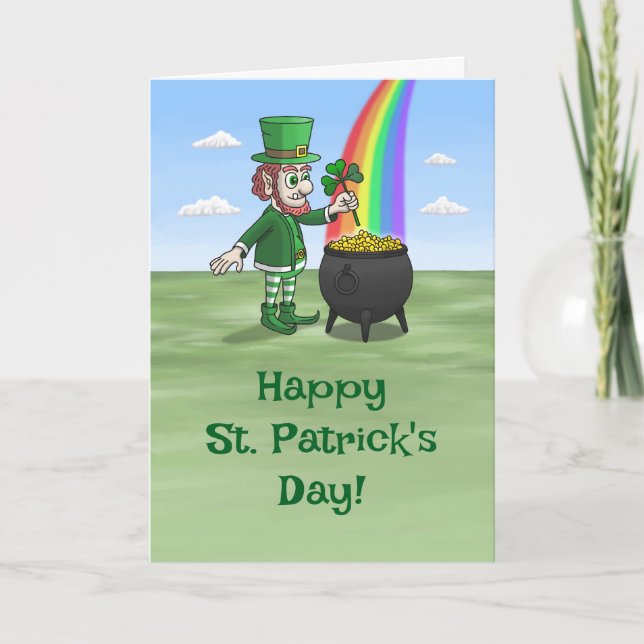 Tomtar Glad St. Patricks dag  Kort (Framsida)