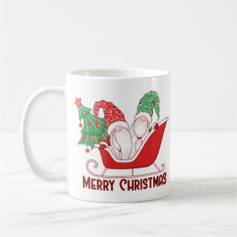 Tomtar i släde God Jul Kaffemugg