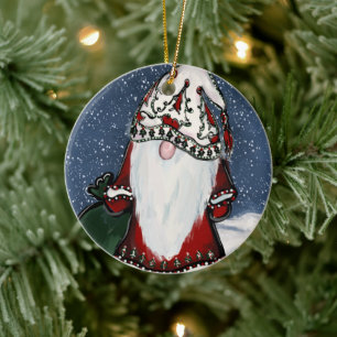 Tomtar Julgransprydnad Keramik