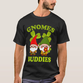 Tomtar Kompisar Whimsical Trädgårds Nöje T Shirt