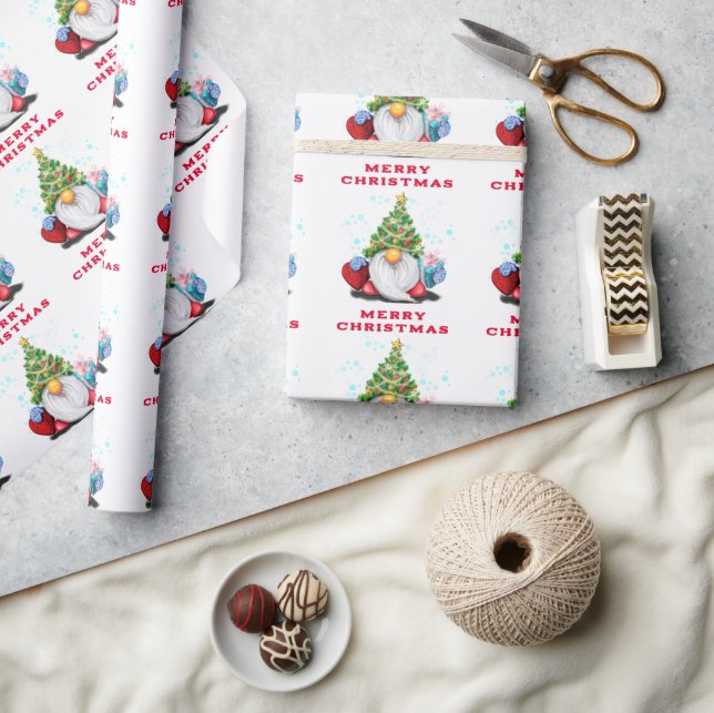 Tomtar med present julpapper (Hantverk)