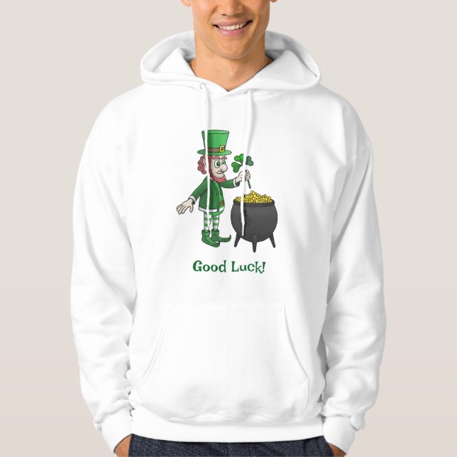 Tomtar på St. Patricks dag Hoodie (Framsida)