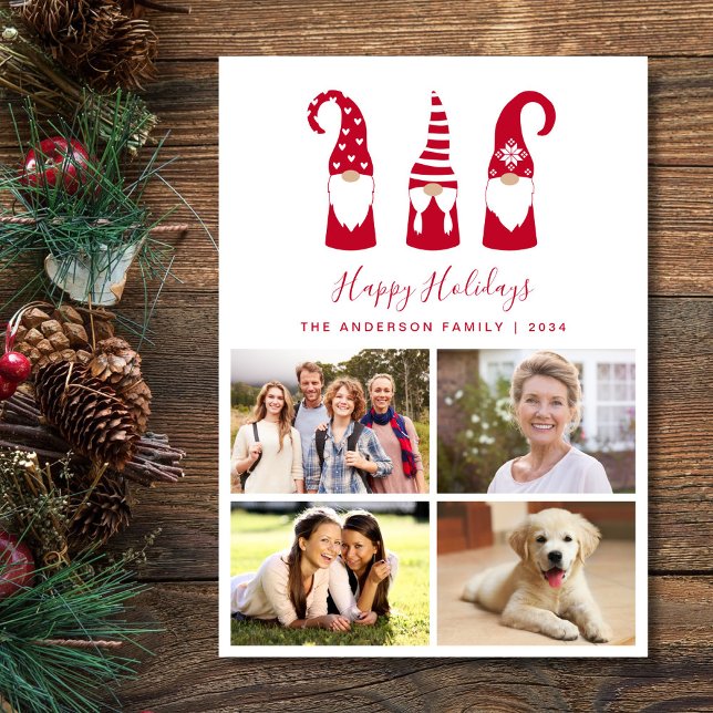 Tomtarnas julfoto julkort (Share the love and warmth of the season with your personalized photo Christmas card)